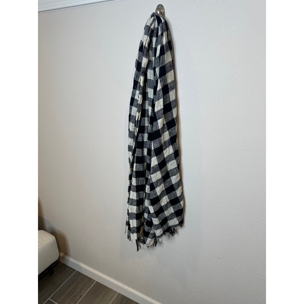Madewell Black White Buffalo Plaid‎ Scarf